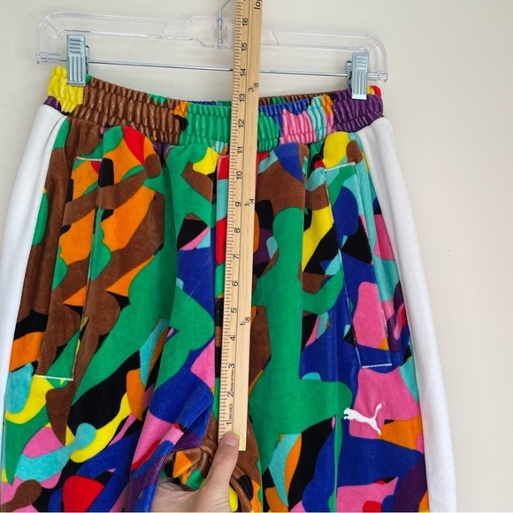 Puma T7 Men's Velour Track Pants mens size small soccer rainbow patterned stripe - Picture 13 of 15